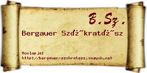 Bergauer Szókratész névjegykártya
